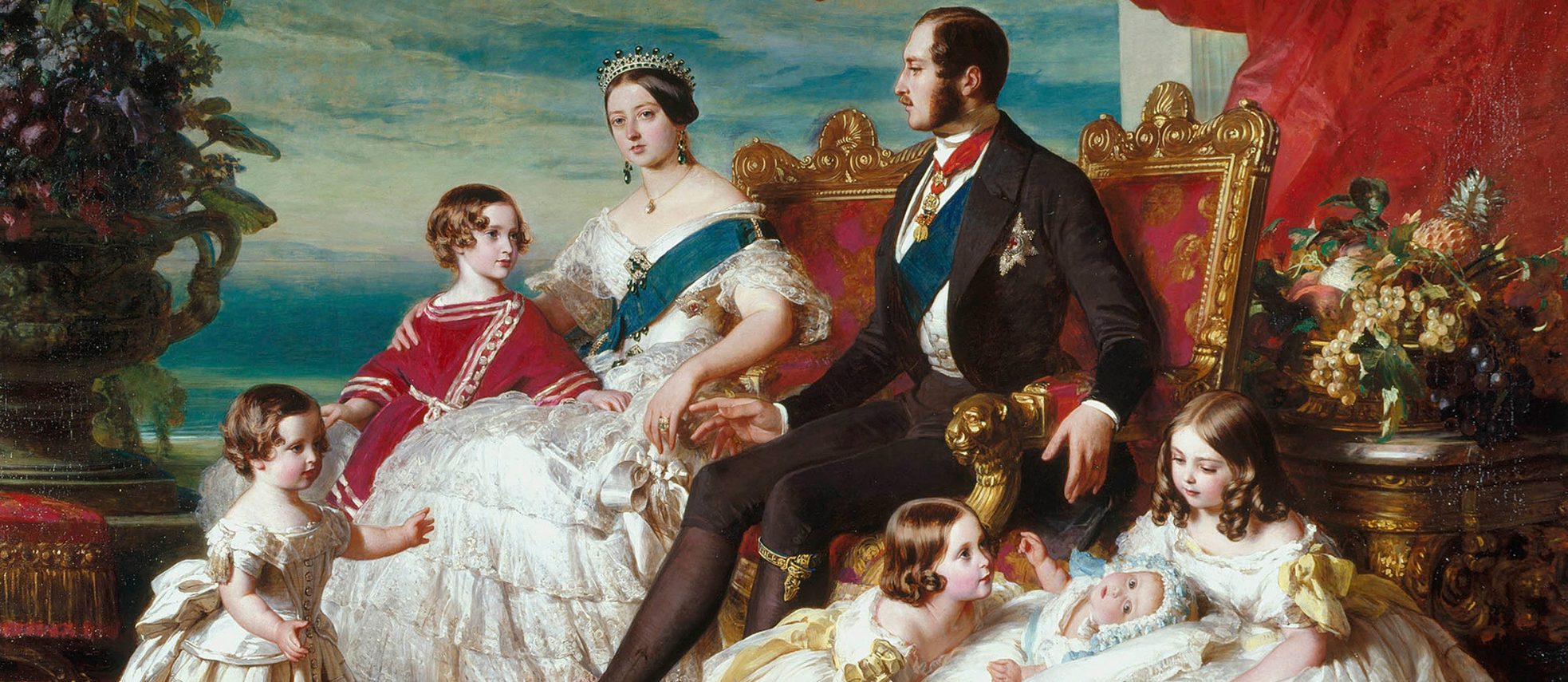 La regina victoria, il principe albert e cinque figli